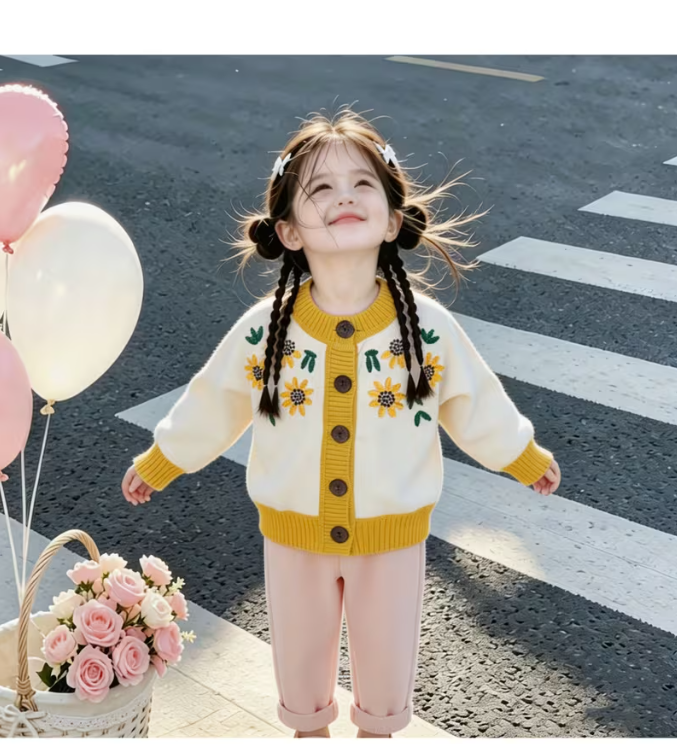 Cardigán de punto para niña