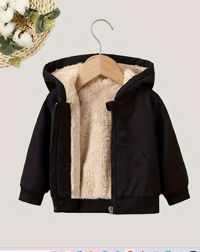 Chaqueta con Capucha Forrada en Polar para Niños