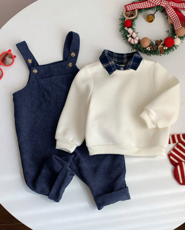 Conjunto de ropa de otoño e invierno para bebé niño, 2 piezas/set